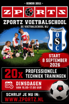 START ZPORTZ VOETBALSCHOOL BIJ VV OSC op dinsdag 8 september 2026