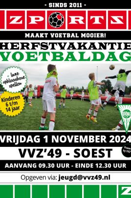 Volledig gesponsord door VVZ'49 Herfst vakantie luxe voetbaldag 1 november 2024