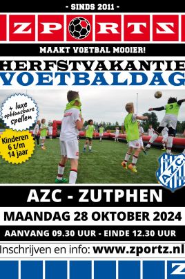 Powered by AZC Herfst vakantie luxe voetbaldag bij AZC maandag 28 oktober 2024