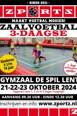 1 dag luxe zaalvoetbal dag de Spil Lent herfst vakantie 2024