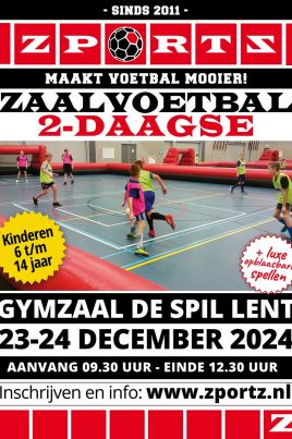 1 dag Luxe zaalvoetbal bij 3-daagse De Spil Lent 23 of 24 december 2025