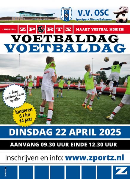 Mei vakantie luxe Voetbaldag dinsdag 22 april 2025 bij vv OSC